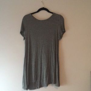 Grey short T-shirt dress